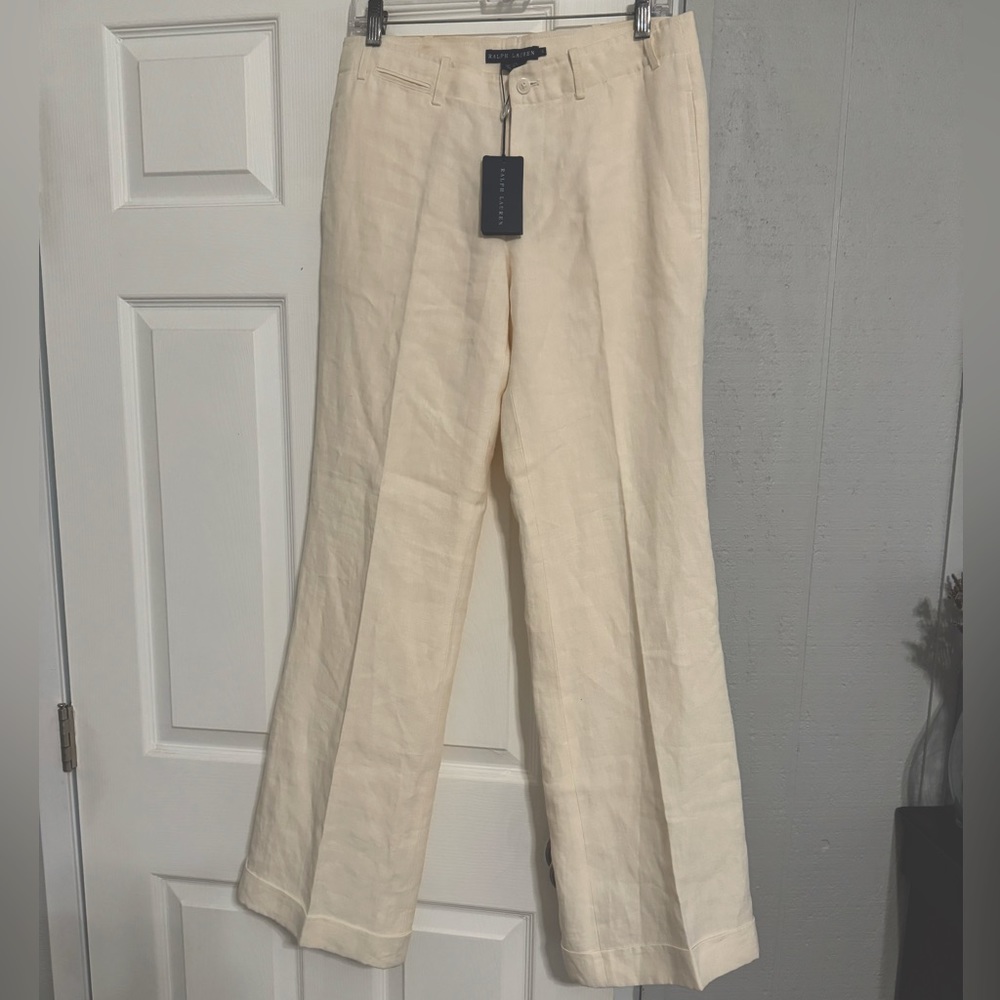 Ralph Lauren linen pants lined in silk